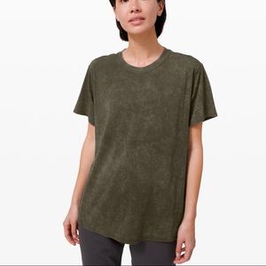 Lululemon All Yours Boyfriend Tee - Cloudy Wash Dark Olive